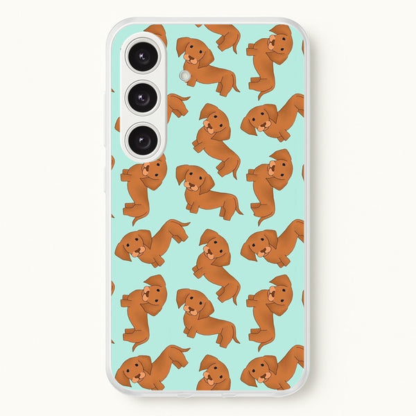 Sausage Dog Pattern  -  Phone Case for Galaxy S24