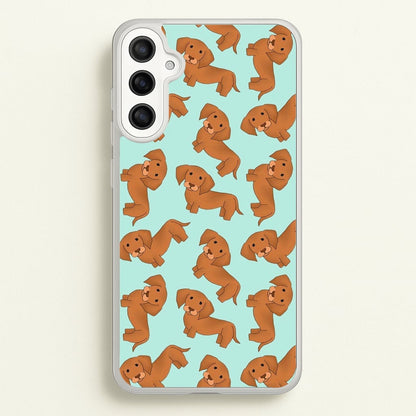 Sausage Dog Pattern  -  Phone Case for Galaxy A34