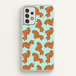 Sausage Dog Pattern  -  Phone Case for Galaxy A52 / A52s