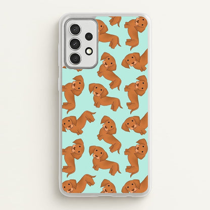 Sausage Dog Pattern  -  Phone Case for Galaxy A52 / A52s