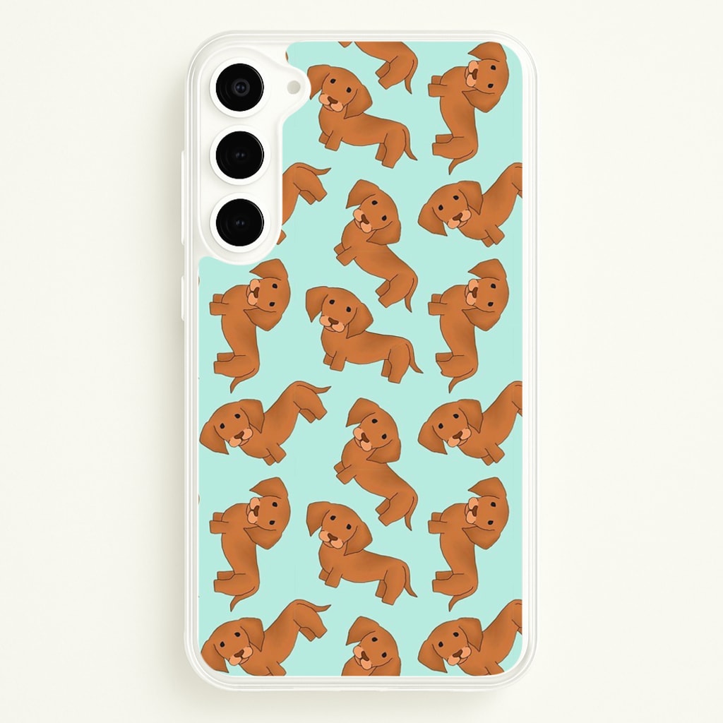 Sausage Dog Pattern  -  Phone Case for Galaxy S23 Plus