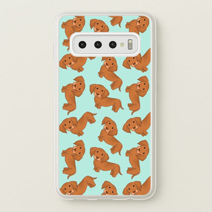 Sausage Dog Pattern  -  Phone Case for Galaxy S10
