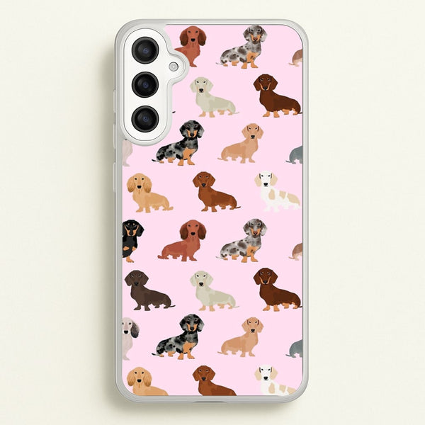 Dachshund Breed Pattern  -  Phone Case for Galaxy A34