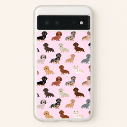 Dachshund Breed Pattern  -  Phone Case for Google Pixel 6