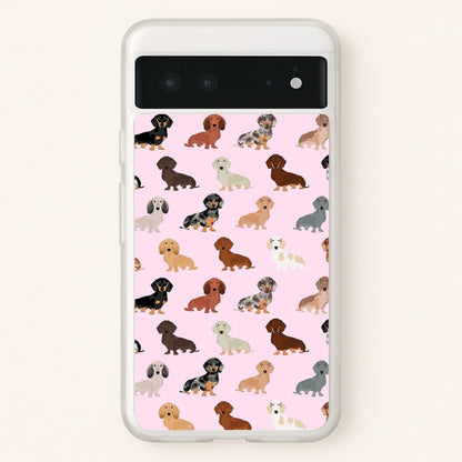 Dachshund Breed Pattern  -  Phone Case for Google Pixel 6