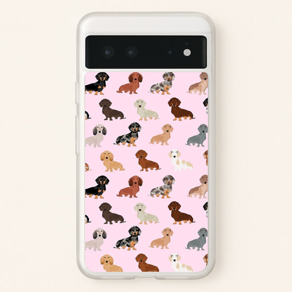 Dachshund Breed Pattern  -  Phone Case for Google Pixel 6