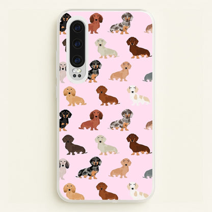 Dachshund Breed Pattern  -  Phone Case for Huawei P30