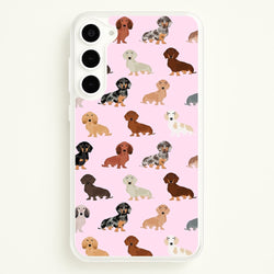 Dachshund Breed Pattern  -  Phone Case for Galaxy S23 Plus