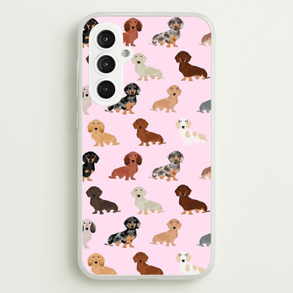 Dachshund Breed Pattern  -  Phone Case for Galaxy S23FE