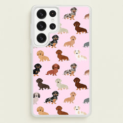 Dachshund Breed Pattern  -  Phone Case for Galaxy S23 Ultra