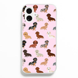 Dachshund Breed Pattern  -  Phone Case for iPhone 16 Plus