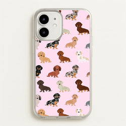 Dachshund Breed Pattern  -  Phone Case for iPhone 12 / 12 Pro