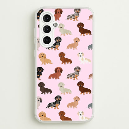 Dachshund Breed Pattern  -  Phone Case for Galaxy A14