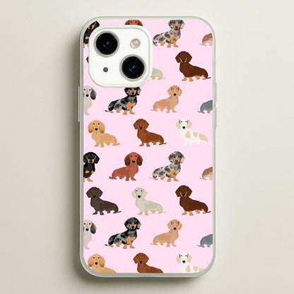 Dachshund Breed Pattern  -  Phone Case for iPhone 15