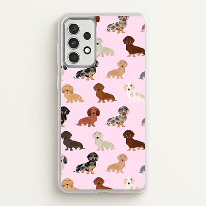 Dachshund Breed Pattern  -  Phone Case for Galaxy A52 / A52s