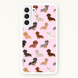 Dachshund Breed Pattern  -  Phone Case for Galaxy S22 Plus