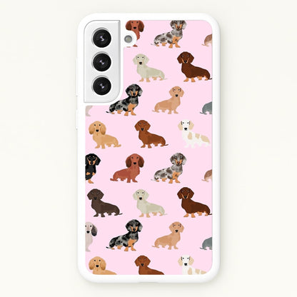 Dachshund Breed Pattern  -  Phone Case for Galaxy S22 Plus