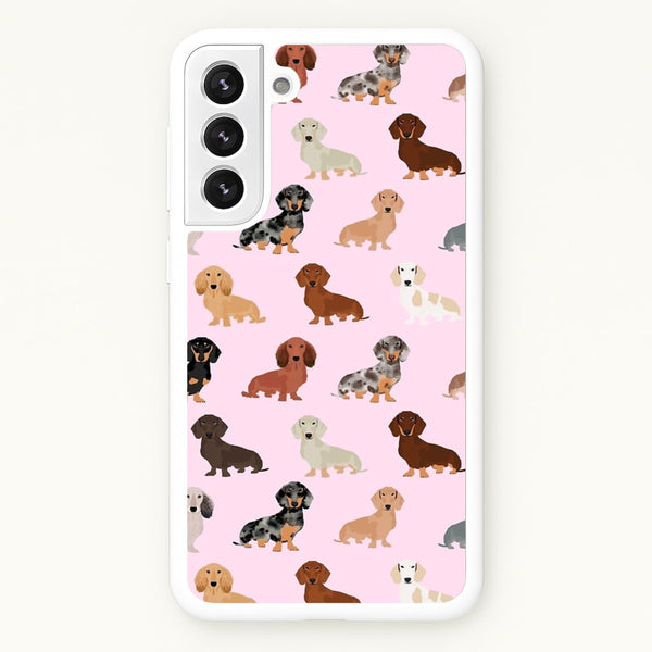 Dachshund Breed Pattern  -  Phone Case for Galaxy S22 Plus