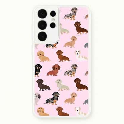 Dachshund Breed Pattern  -  Phone Case for Galaxy S21 Ultra