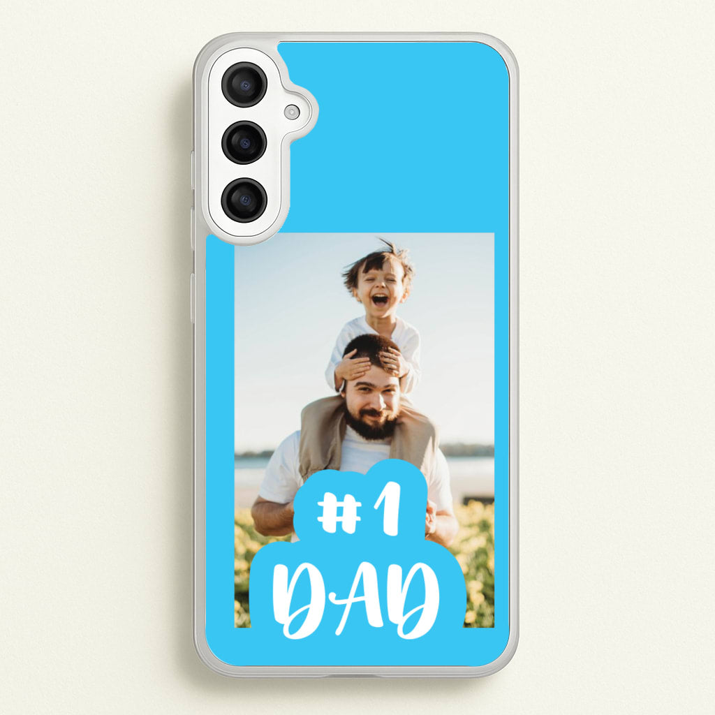 Hashtag 1 Dad - Personalised Father's Day  - Father's Day Phone Case for Galaxy A34