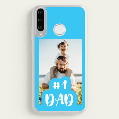 Hashtag 1 Dad - Personalised Father's Day  - Father's Day Phone Case for Huawei P30 Lite