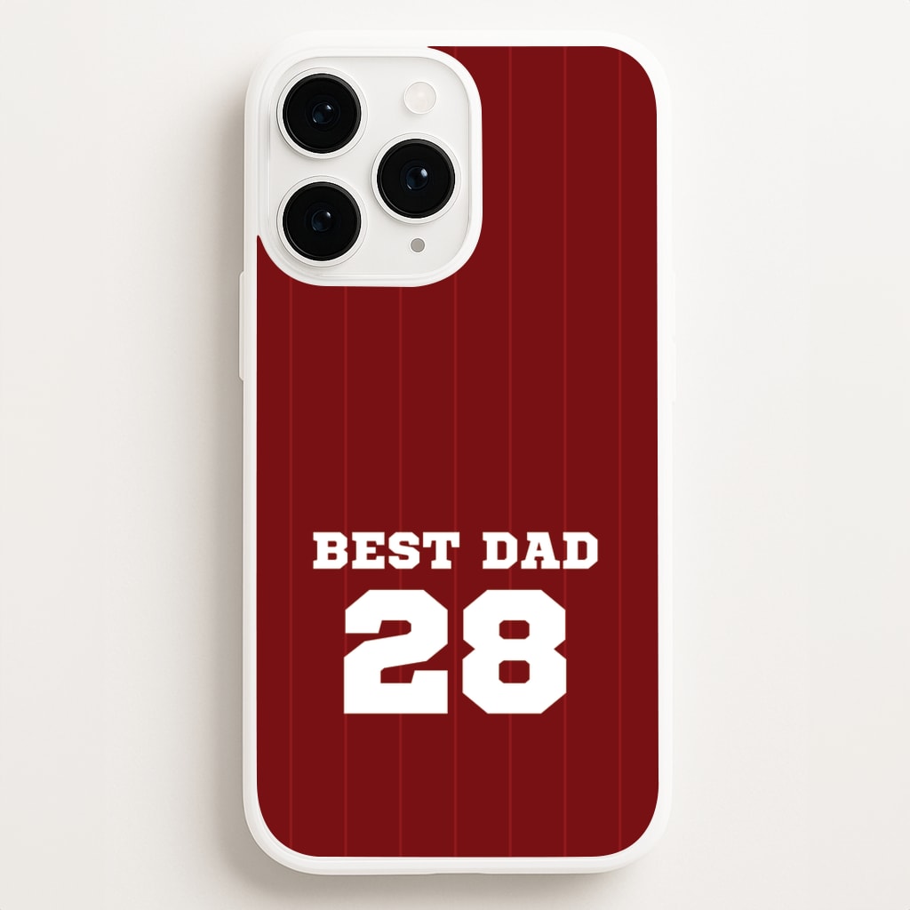 Best Dad Football Stripes Personalised  - Father's Day Phone Case for iPhone 16 Pro Max