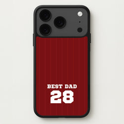 Best Dad Football Stripes Personalised Phone Case for iPhone 17 Pro Max