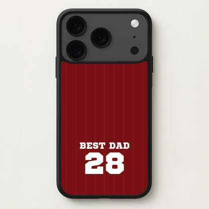 Best Dad Football Stripes Personalised Phone Case for iPhone 17 Pro Max