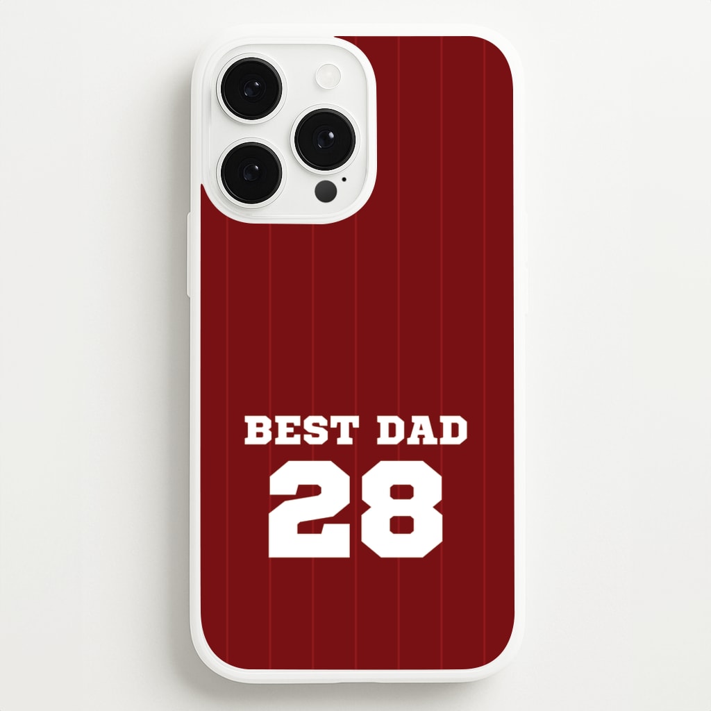 Best Dad Football Stripes Personalised  - Father's Day Phone Case for iPhone 13 Pro Max