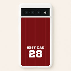 Best Dad Football Stripes Personalised  - Father's Day Phone Case for Google Pixel 7 Pro