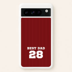 Best Dad Football Stripes Personalised  - Father's Day Phone Case for Google Pixel 8 Pro