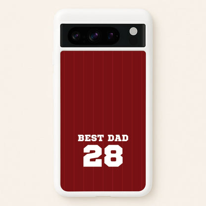 Best Dad Football Stripes Personalised  - Father's Day Phone Case for Google Pixel 8 Pro