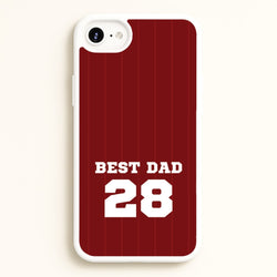 Best Dad Football Stripes Personalised  - Father's Day Phone Case for iPhone 6 / 7 / 8 / SE