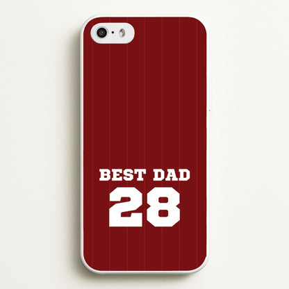 Best Dad Football Stripes Personalised  - Father's Day Phone Case for iPhone 5 / 5s / SE 2016