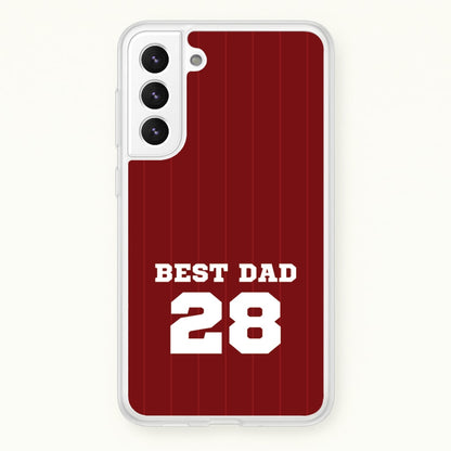 Best Dad Football Stripes Personalised  - Father's Day Phone Case for Galaxy S22 Plus