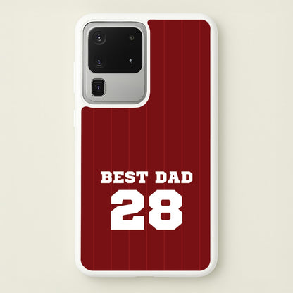 Best Dad Football Stripes Personalised  - Father's Day Phone Case for Galaxy S20 Ultra