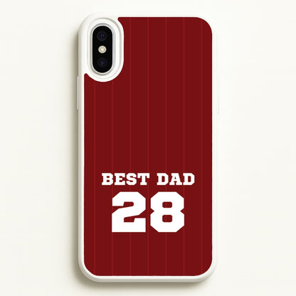 Best Dad Football Stripes Personalised  - Father's Day Phone Case for iPhone XS Max