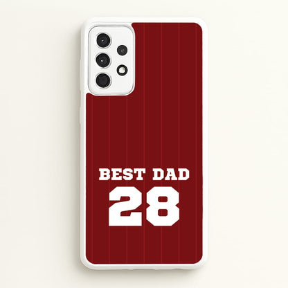 Best Dad Football Stripes Personalised  - Father's Day Phone Case for Galaxy A52 / A52s