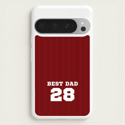 Best Dad Football Stripes Personalised  - Father's Day Phone Case for Google Pixel 9 Pro XL