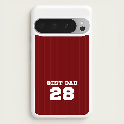 Best Dad Football Stripes Personalised  - Father's Day Phone Case for Google Pixel 9 Pro XL