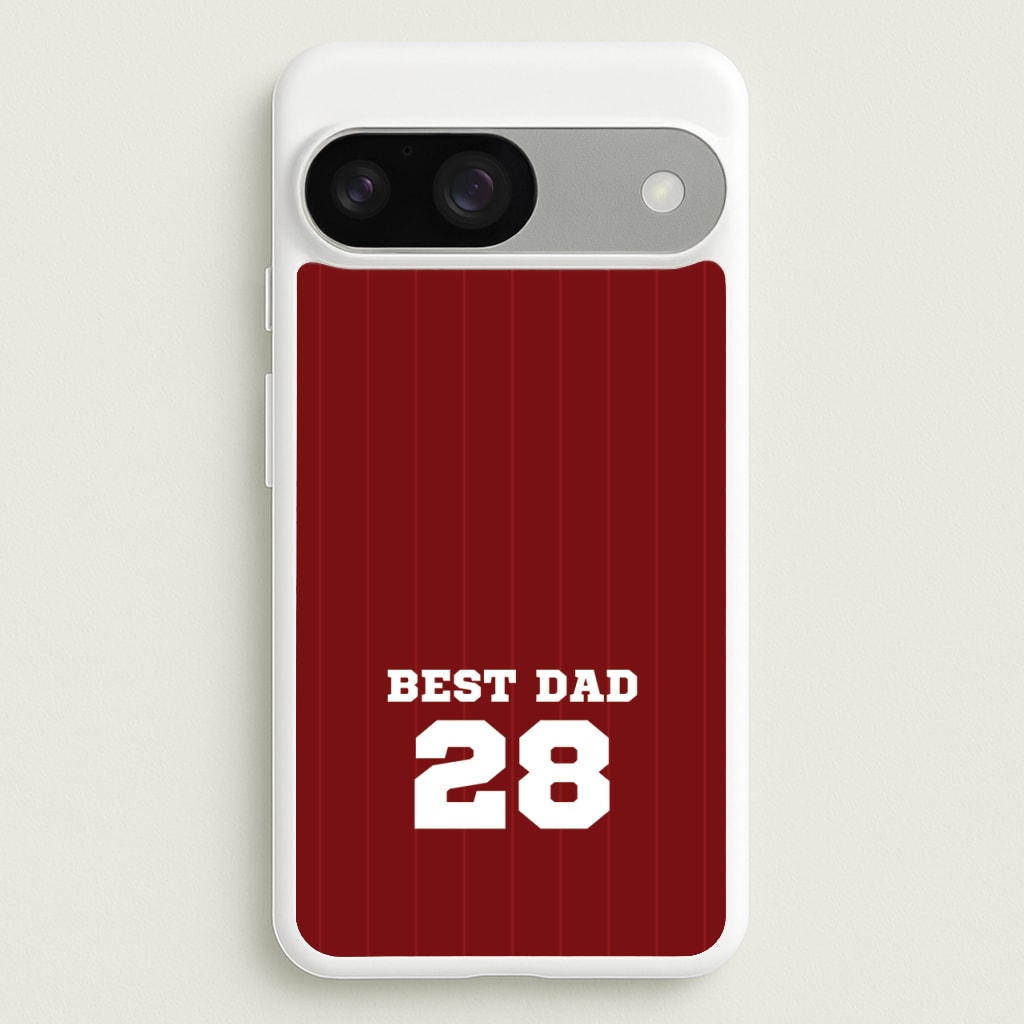 Best Dad Football Stripes Personalised  - Father's Day Phone Case for Google Pixel 9 / 9 Pro