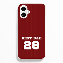 Best Dad Football Stripes Personalised  - Father's Day Phone Case for iPhone 16 Plus