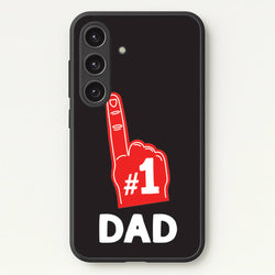 #1 Dad Foam Finger  - Father's Day Phone Case for Galaxy S24