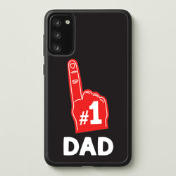#1 Dad Foam Finger  - Father's Day Phone Case for Galaxy S20FE