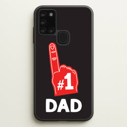 #1 Dad Foam Finger  - Father's Day Phone Case for Galaxy A21s
