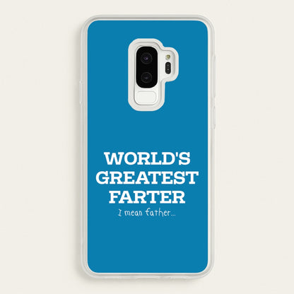 World's Greatest Farter   - Father's Day Phone Case for Galaxy S9 Plus
