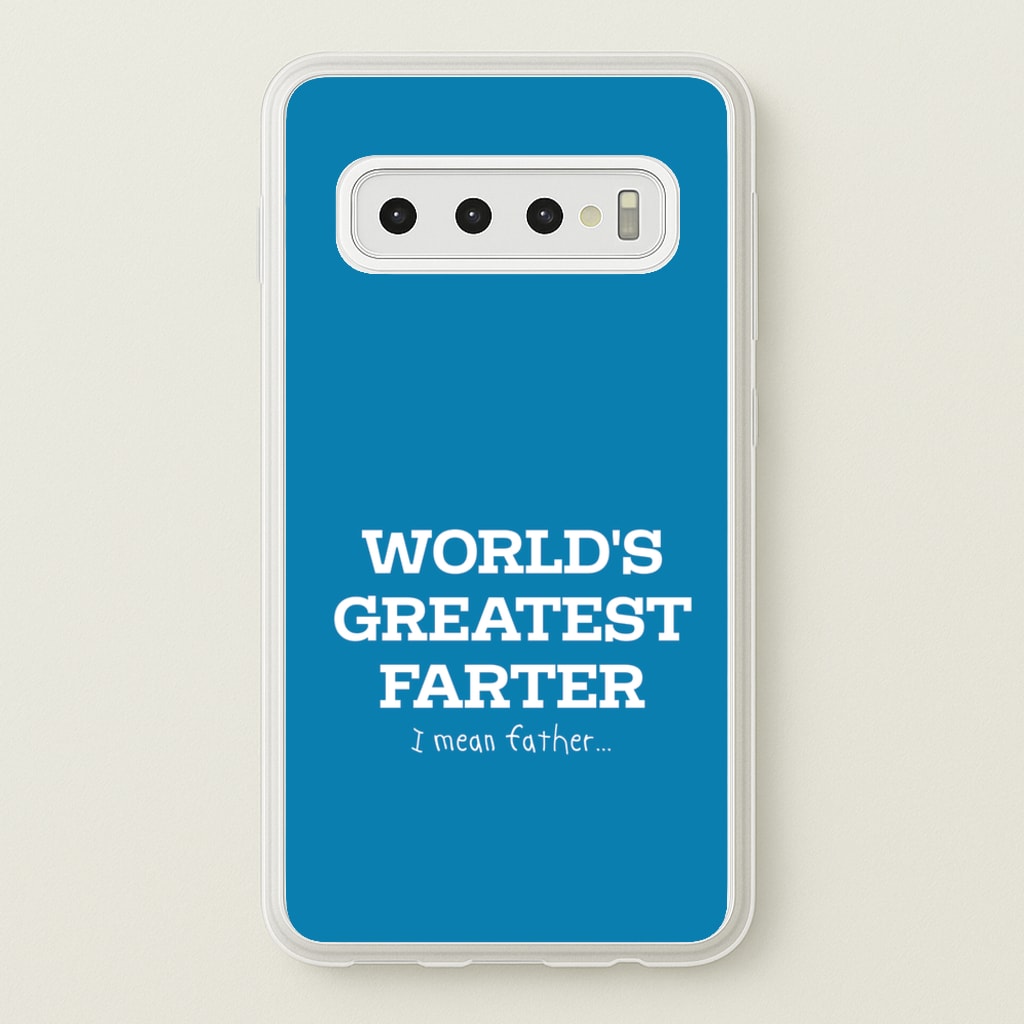 World's Greatest Farter   - Father's Day Phone Case for Galaxy S10