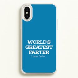 World's Greatest Farter   - Father's Day Phone Case for iPhone XS Max