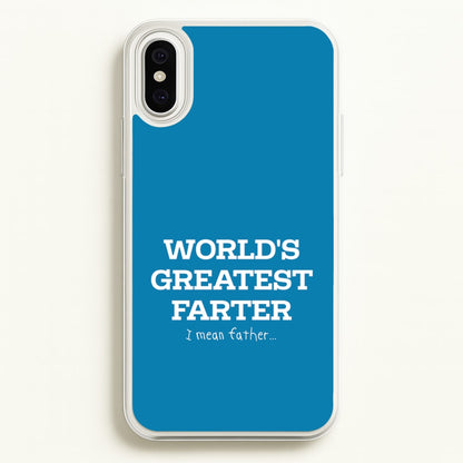 World's Greatest Farter   - Father's Day Phone Case for iPhone XS Max