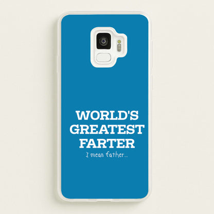 World's Greatest Farter   - Father's Day Phone Case for Galaxy S9